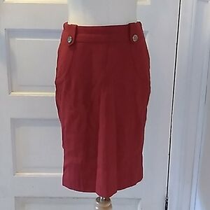 AK Anne Klein red mini skirt